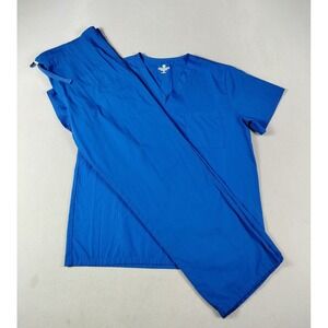 Fundamentals Scrub Set Mens Medium Blue V Neck Top Pants Medical Nurse Doctor ER